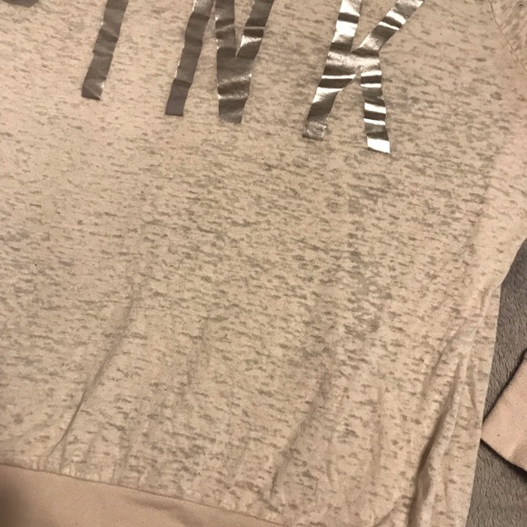 PINK Beige and silver sparkle longsleeve - Picture 4 of 4